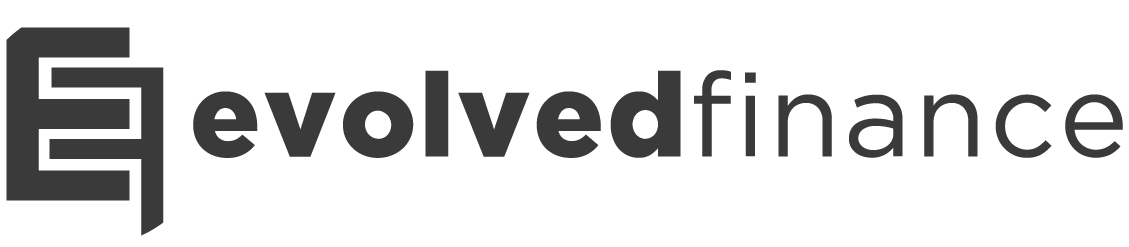 evolved finance logo in black