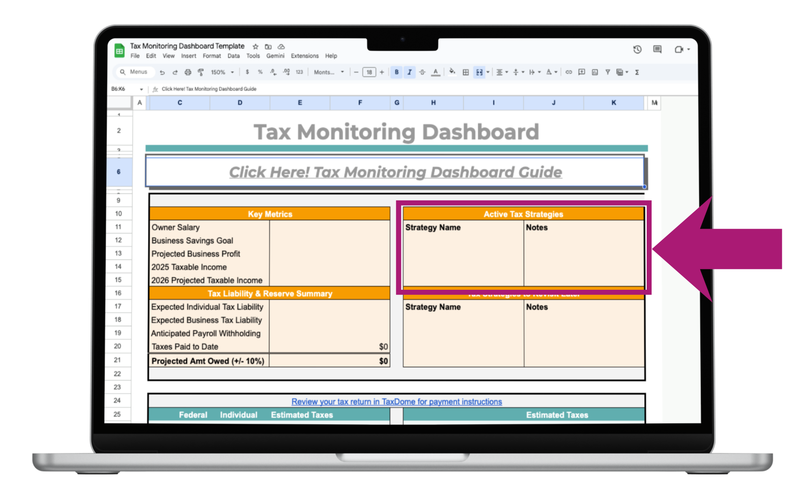 Active Tax Strategies - Tax Dashboard