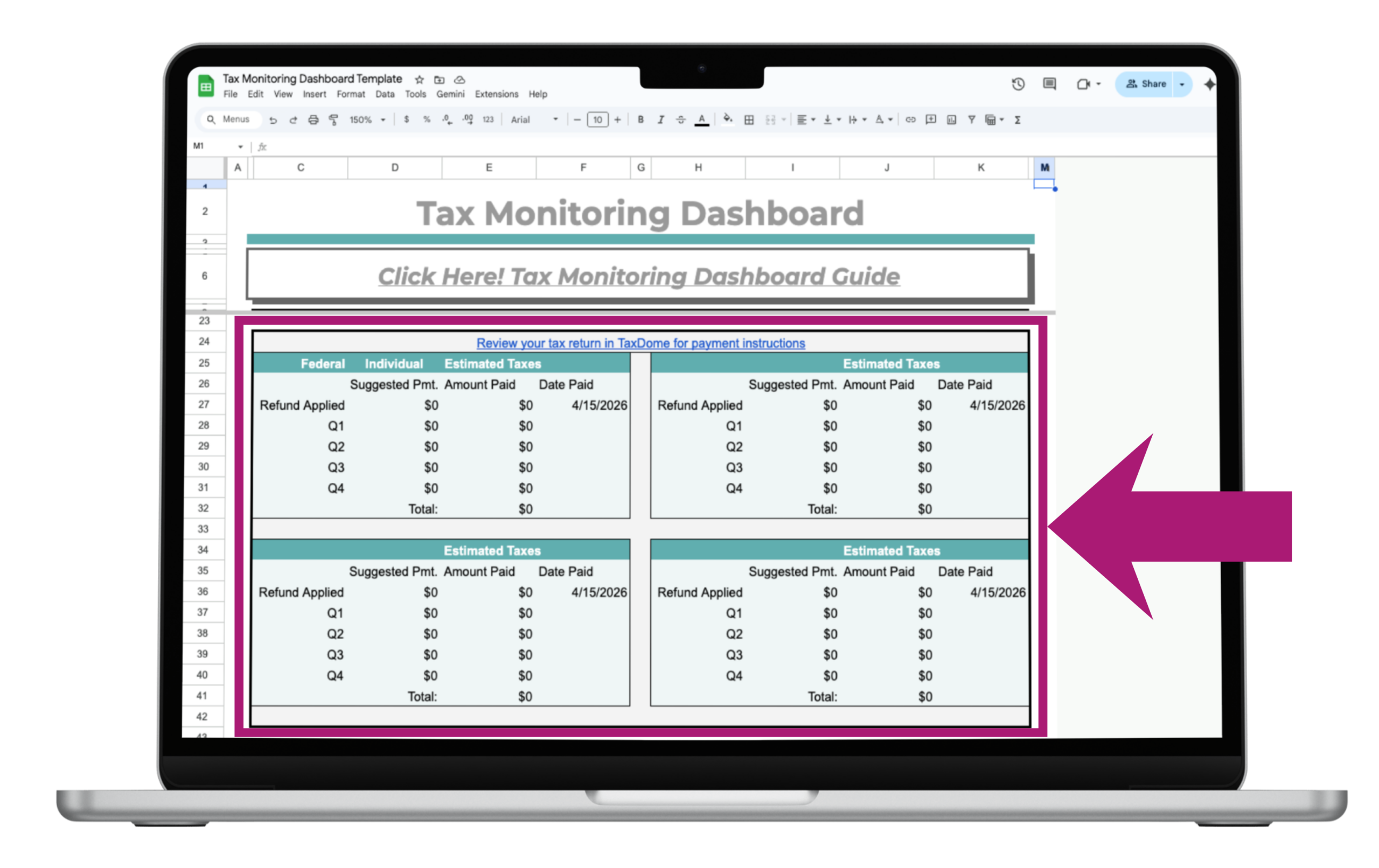 Quarterly Estimated Payments - Tax Dashboard